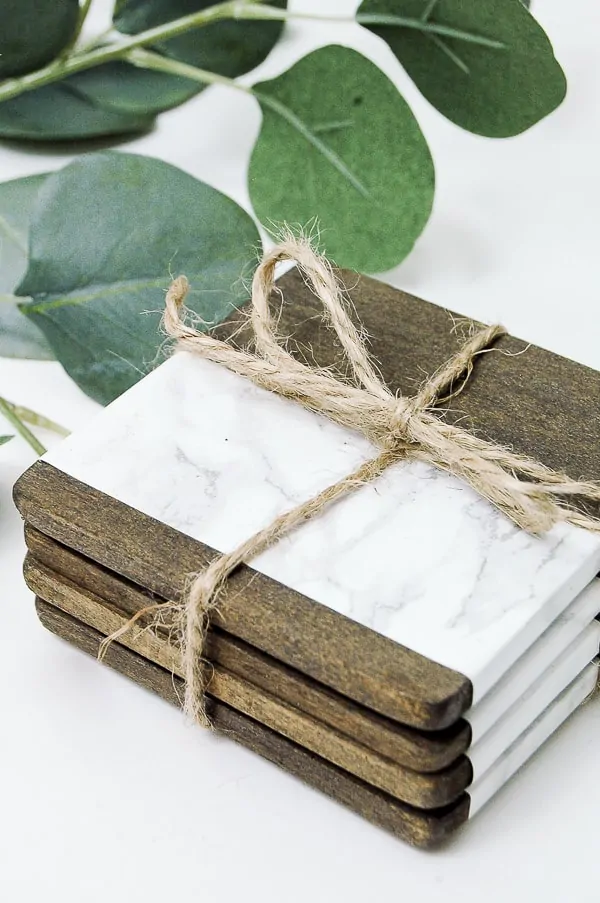 Image for DIY Wood and Faux Marble Coasters