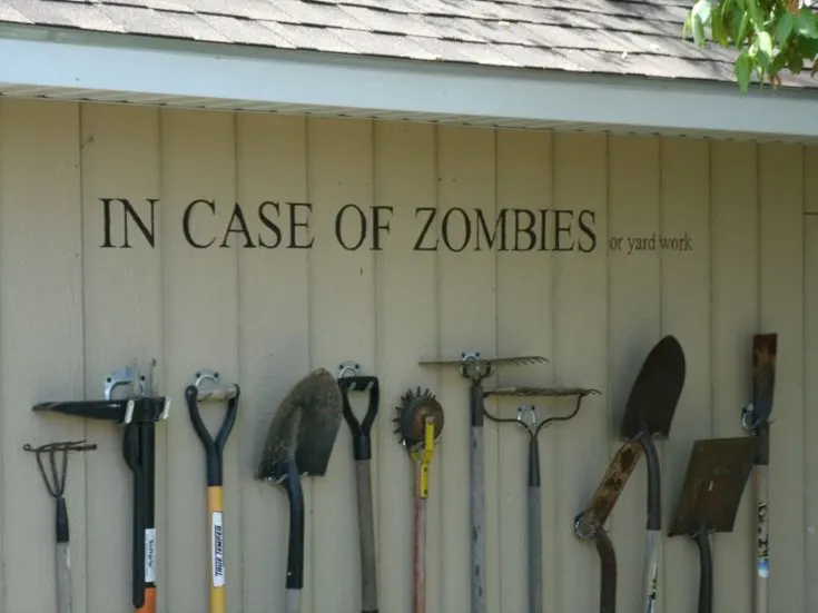 Image for Storing Garden Tools With Style (aka Zombiewall)