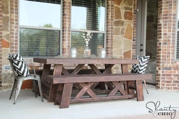 Image for DIY Outdoor Trestle Table and Benches