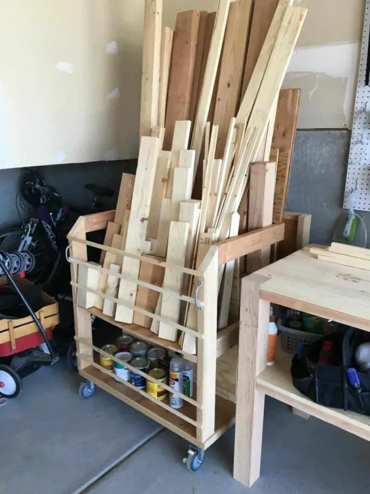 lumber storage cart