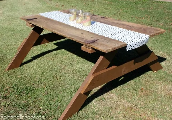 barn door picnic table