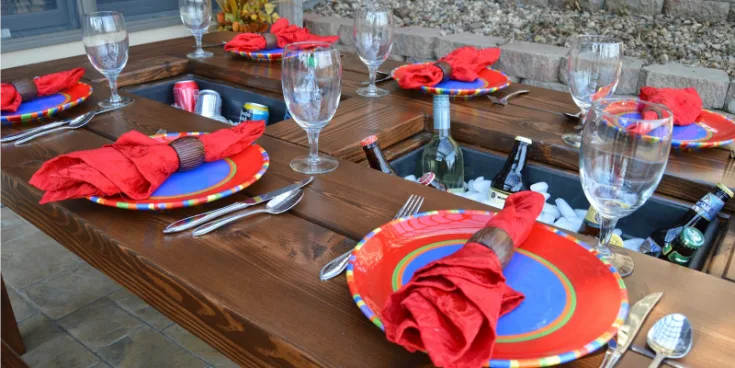 Image for Build a Patio Cooler Table with Built-In Ice Boxes