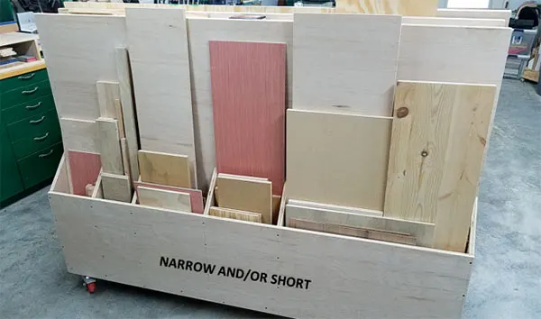 lumber cart with dividers