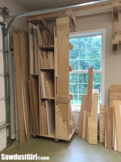Image for Rolling Lumber Cart for Vertical Wood Storage