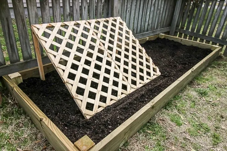 Image for Raised Garden Bed with Cucumber Trellis