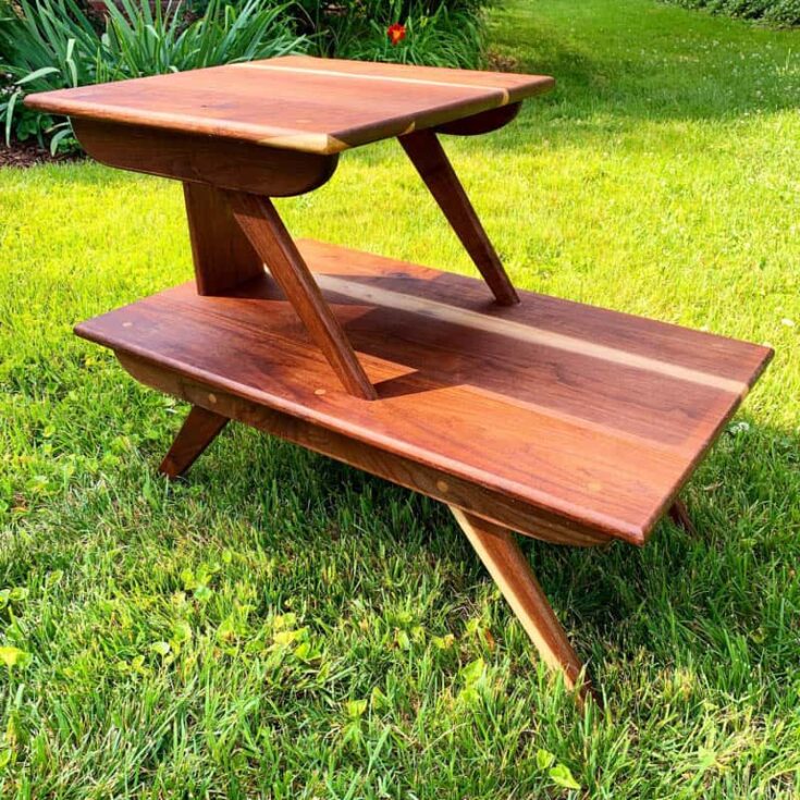 Image for Mid Century Modern Walnut End Table
