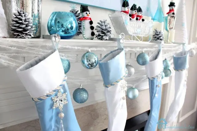 Image for Blue Christmas Mantel