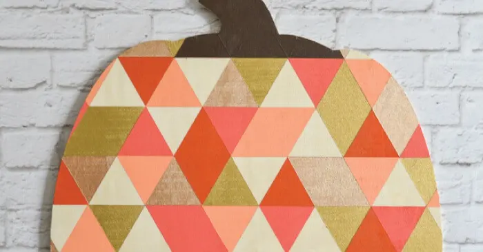 Image for Geometric Painted Pumpkin