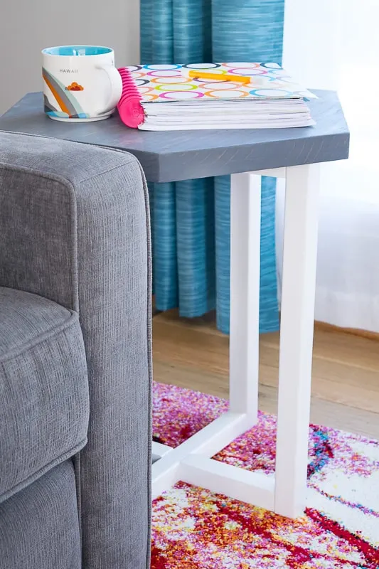 DIY hexagon end table