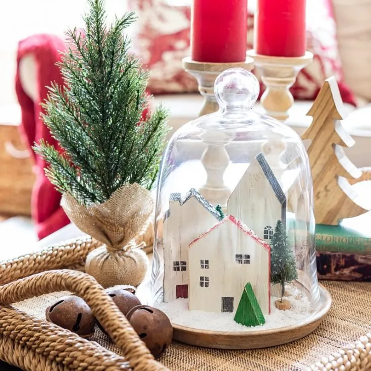 Image for Wooden Houses Christmas Cloche 