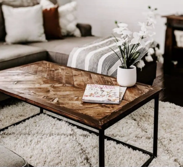 Image for DIY Herringbone Coffee Tabletop