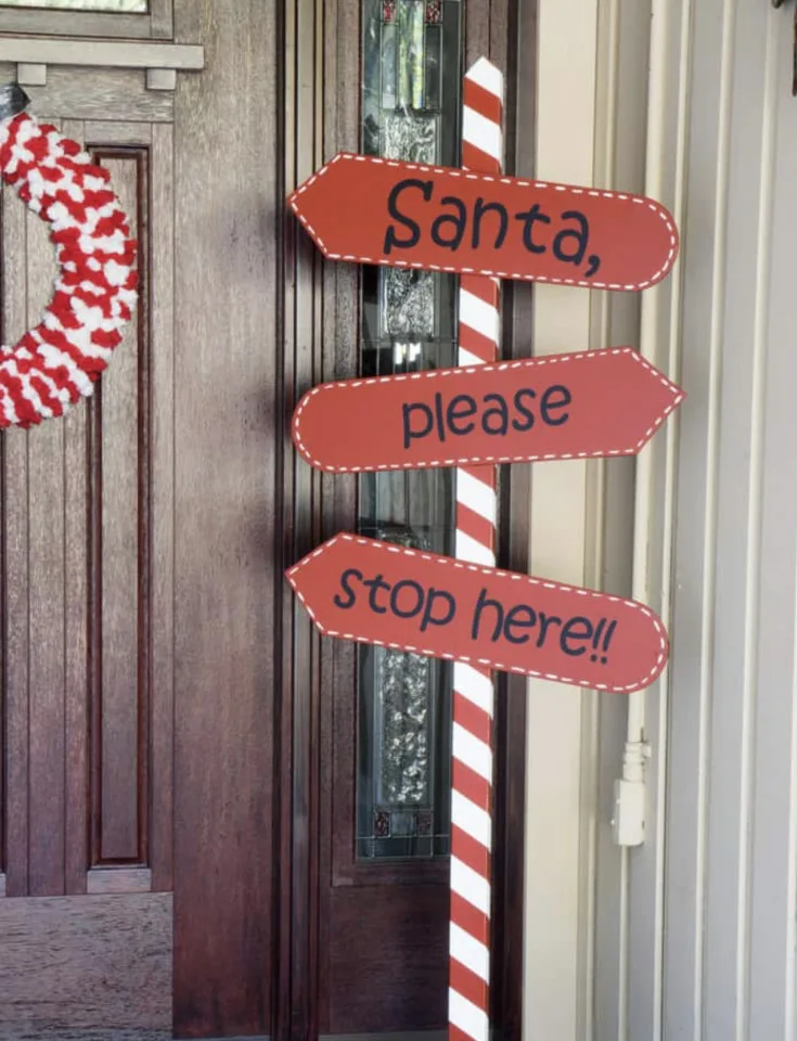 Image for Santa Stop Here Sign 