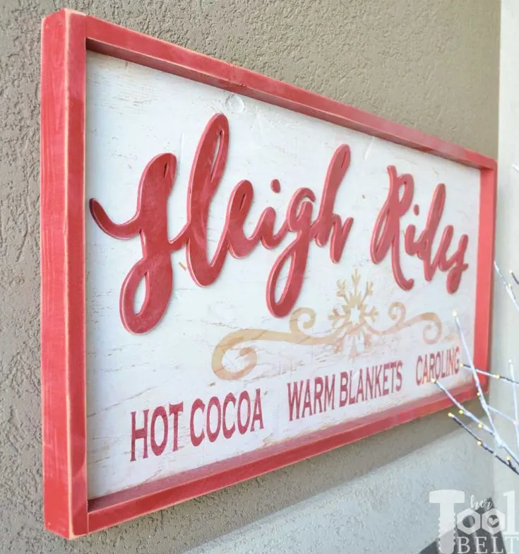 Sleigh Rides wood sign