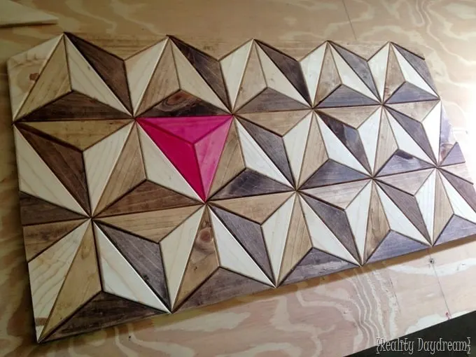 3D geometric artwork made from one board