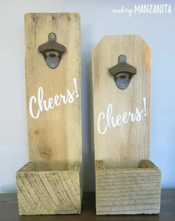 bottle openers made from one reclaimed board