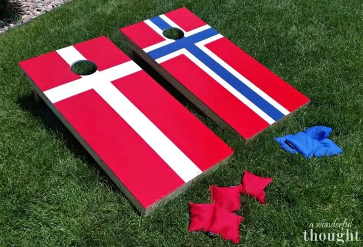 Image for Flag Inspired Cornhole Board Design