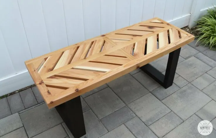 Image for DIY Chevron Cedar Bench