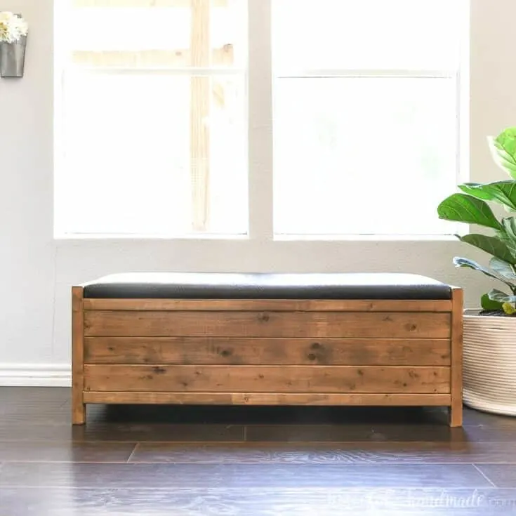Image for Simple Upholstered Storage Bench 