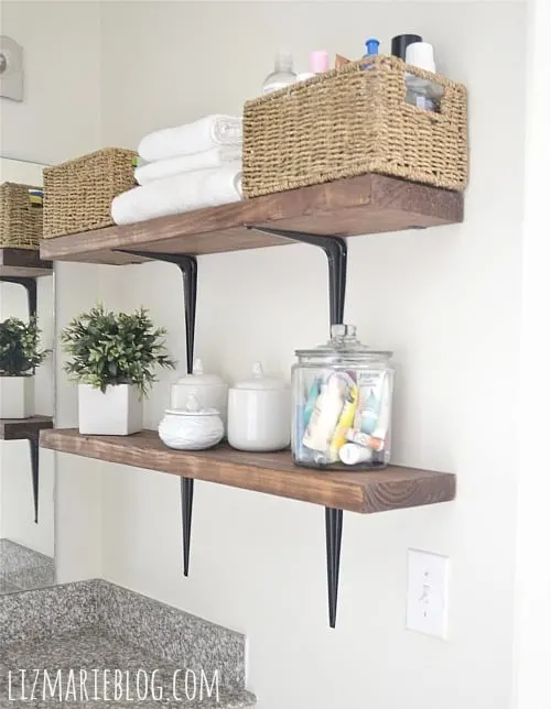 Image for DIY Rustic Bathroom Shelves