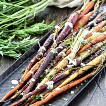 Miso Roasted Rainbow Carrots