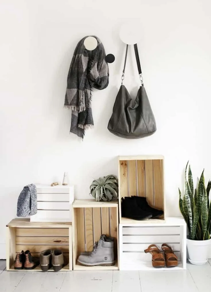 Image for DIY Wooden Crate Shoe Storage