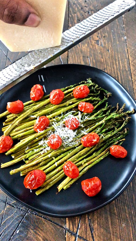Roasted Asparagus and Grape Tomatoes