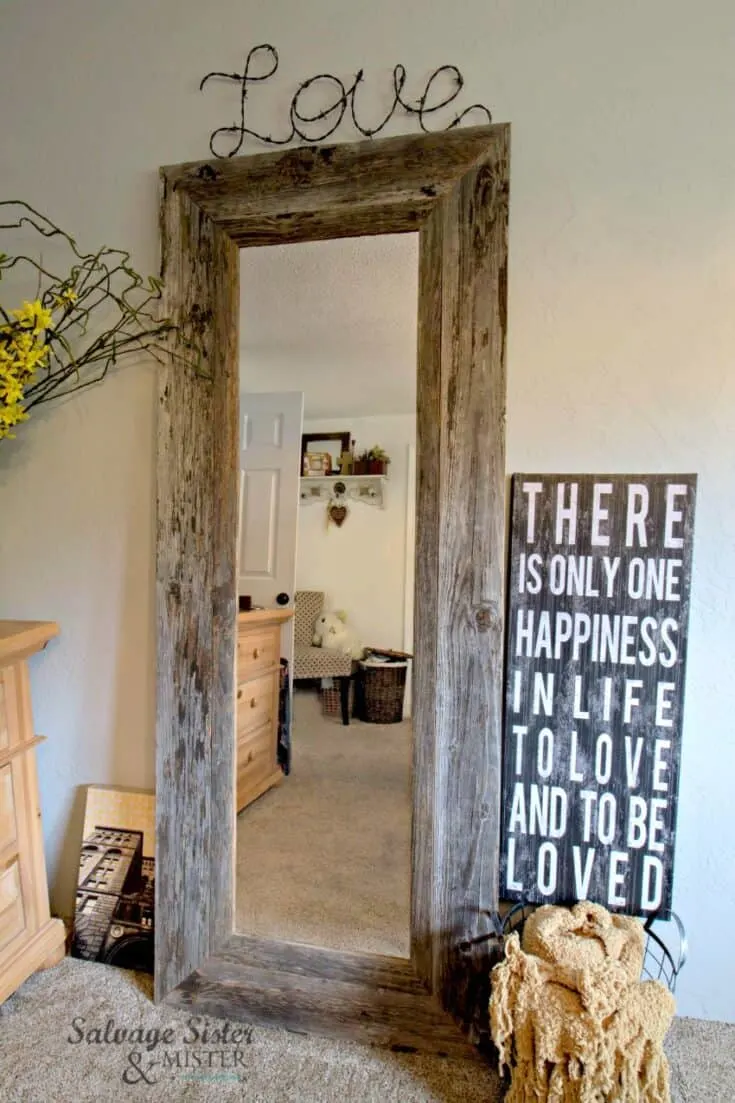 Image for DIY Wood Framed Floor Mirror