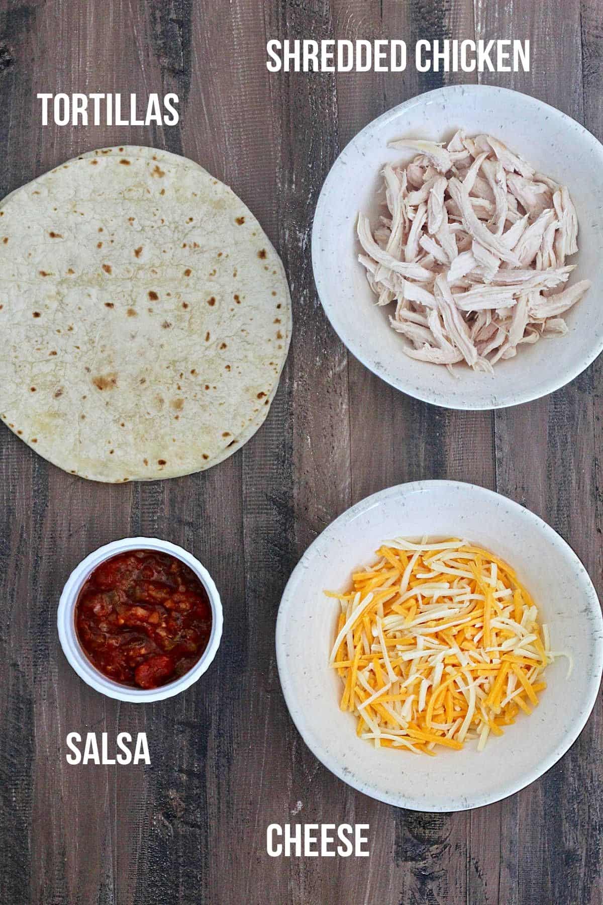 air fryer quesadillas ingredients