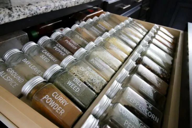 Image for DIY wooden spice drawer organizer