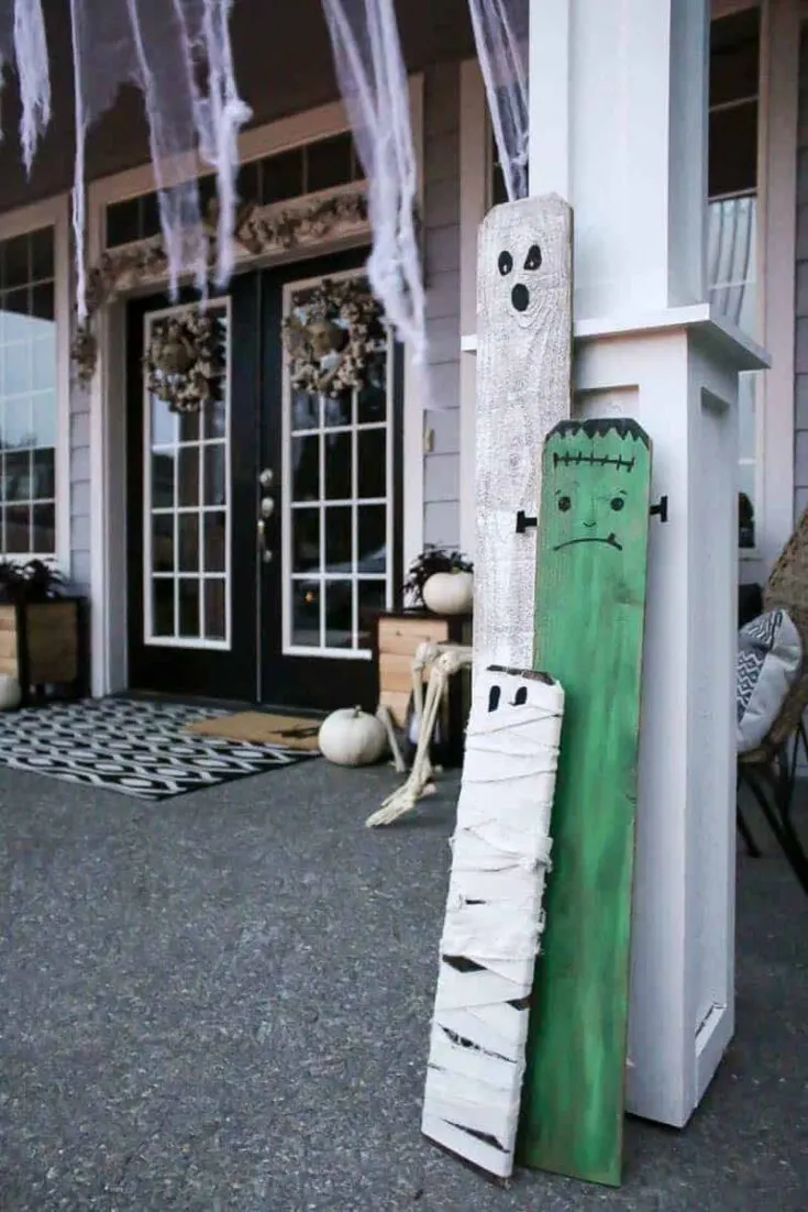 Image for Halloween Porch Decorations with Recycled Materials