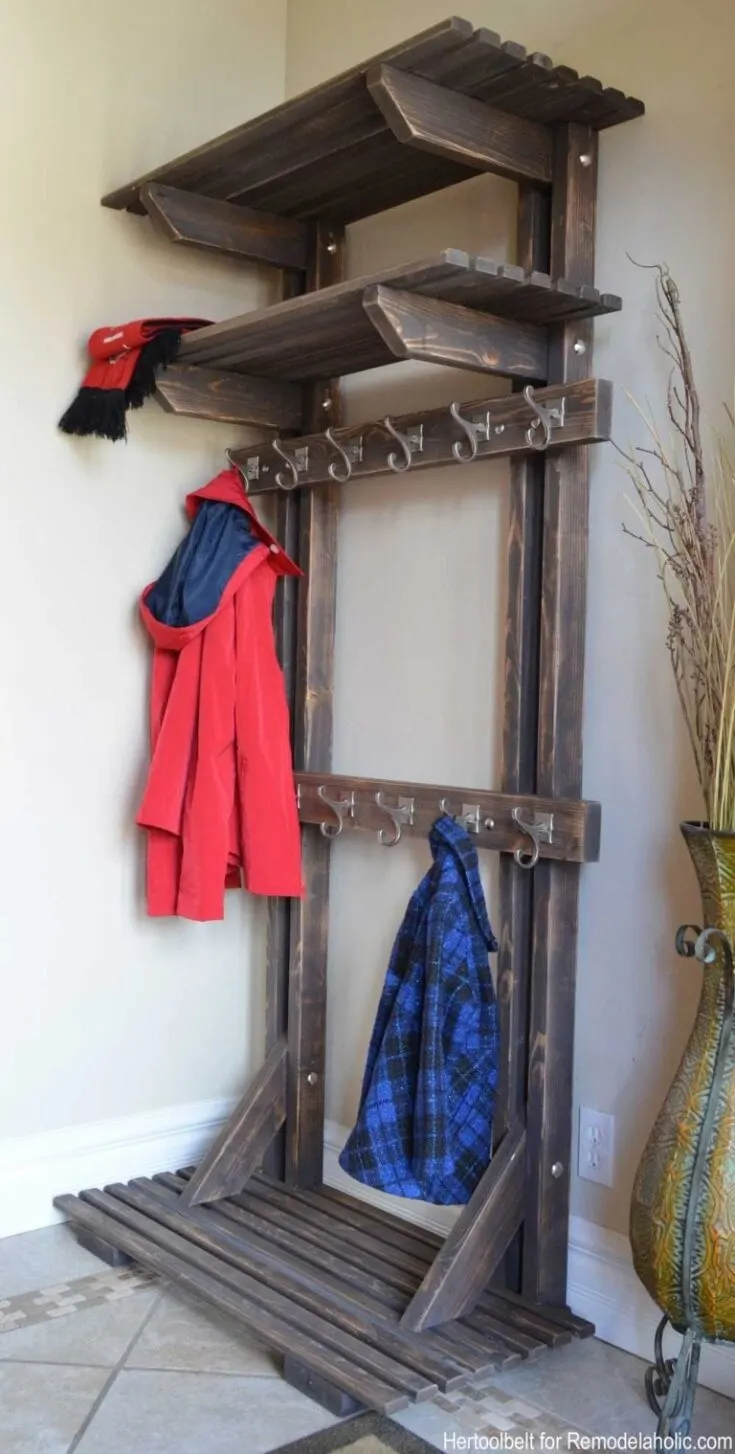 Image for DIY Hall Tree Coat Rack 