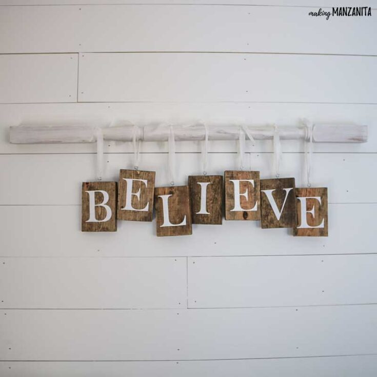 Image for DIY Believe Christmas Sign 