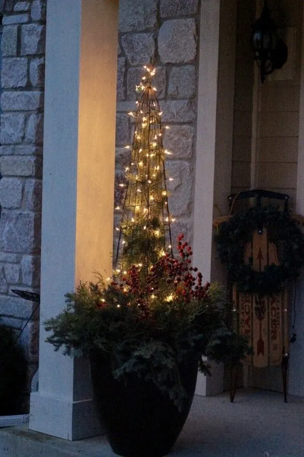 Image for DIY Christmas Planter with Lights