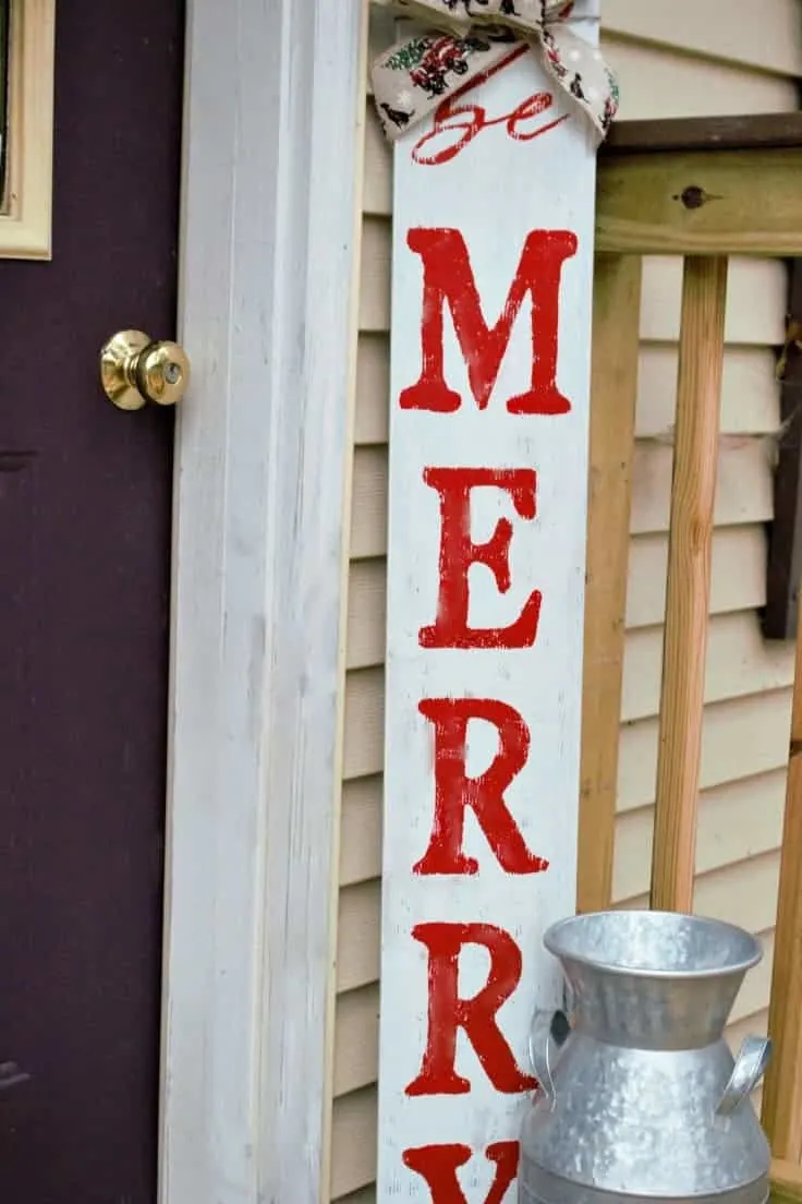 Image for Be Merry Christmas Wood Porch Sign 