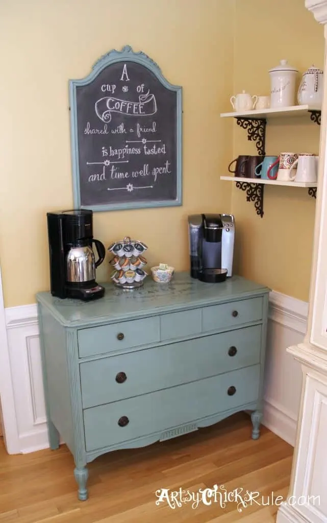 Image for Antique Dresser Turned Coffee Bar