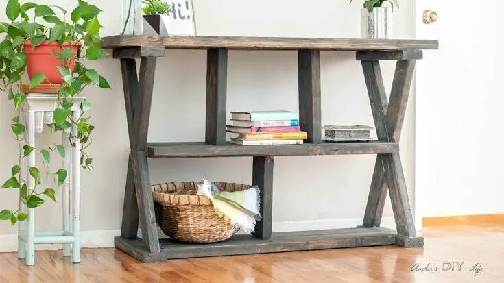 Image for DIY Rustic X-leg Console Table