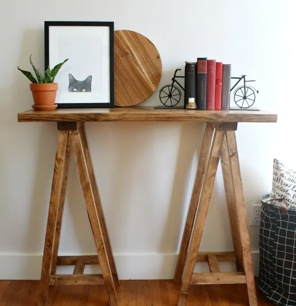 Image for DIY Sawhorse Console Table