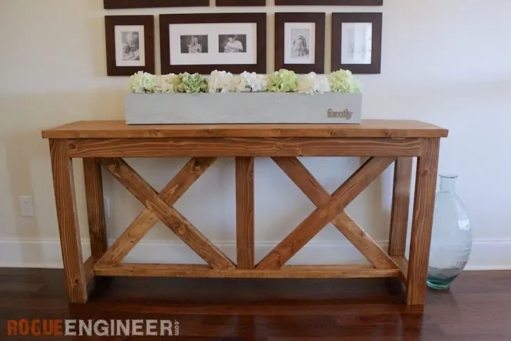 Image for X-Brace Console Table