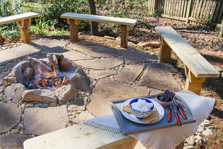 Image for DIY Fire Pit with Benches