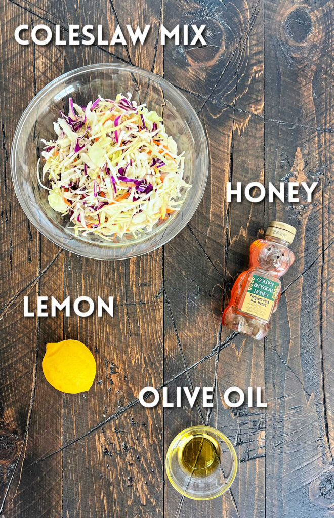 Ingredients for veggie slaw.