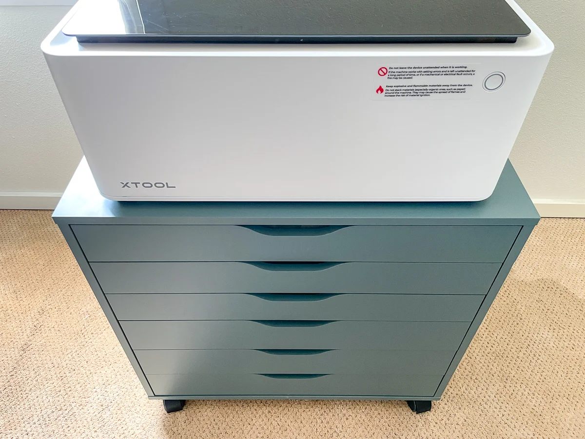IKEA Alex cabinet in gray-turquoise color