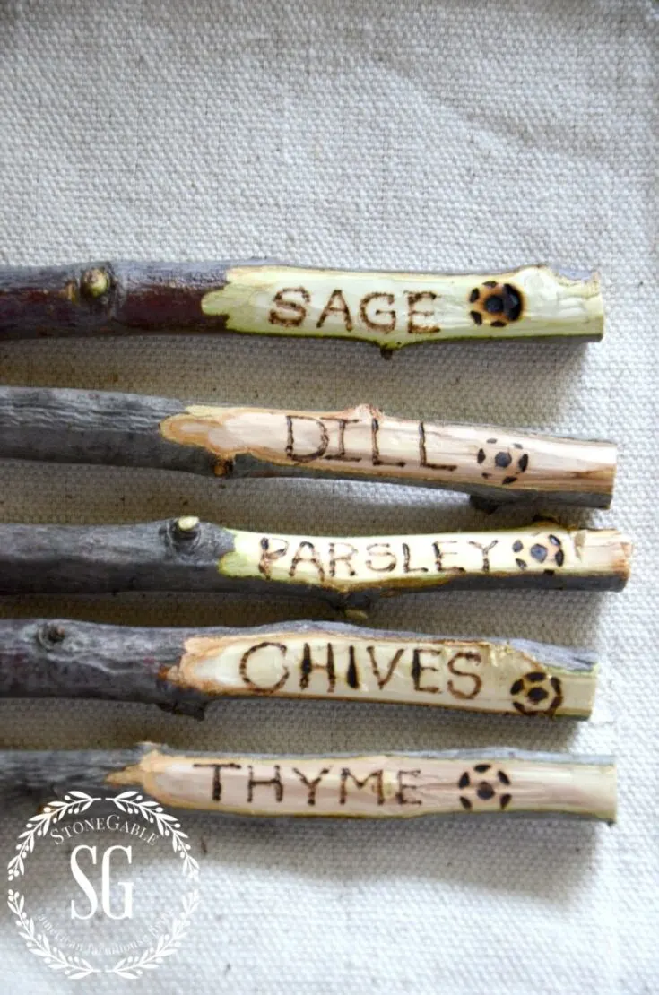 Image for Natural Twig Garden Labels 