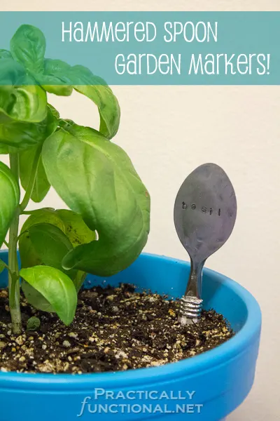 Image for DIY Hammered Spoon Plant Labels