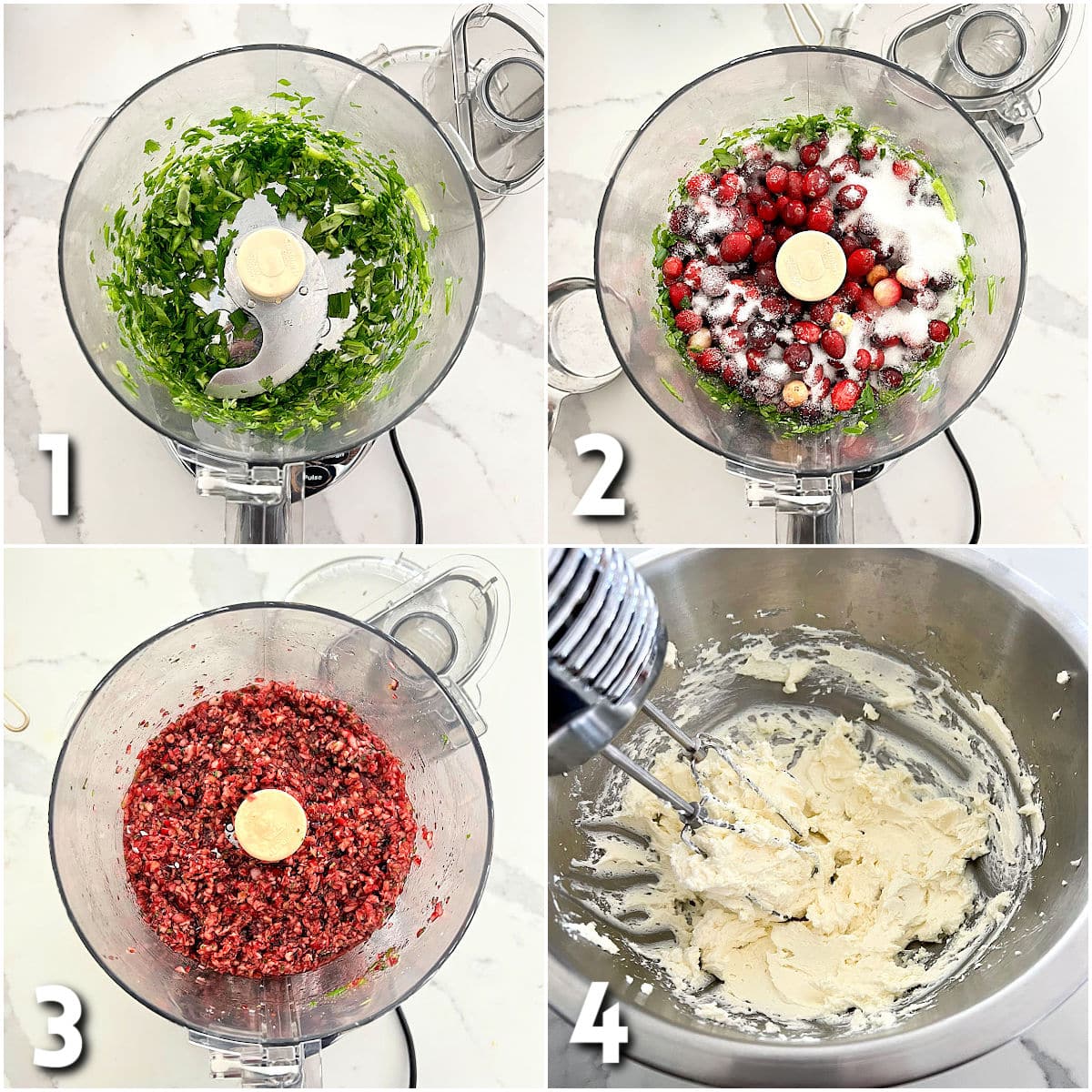 Steps for cranberry jalapeno dip