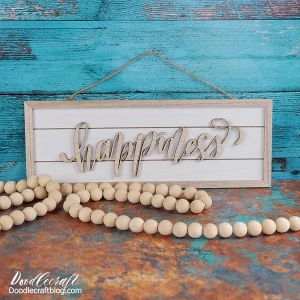 Image for Laser Cut Calligraphy Wood Sign 