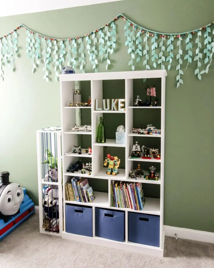 Image for DIY bookcase with stuffed animal zoo