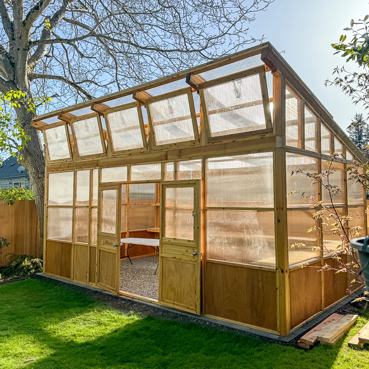 our backyard greenhouse