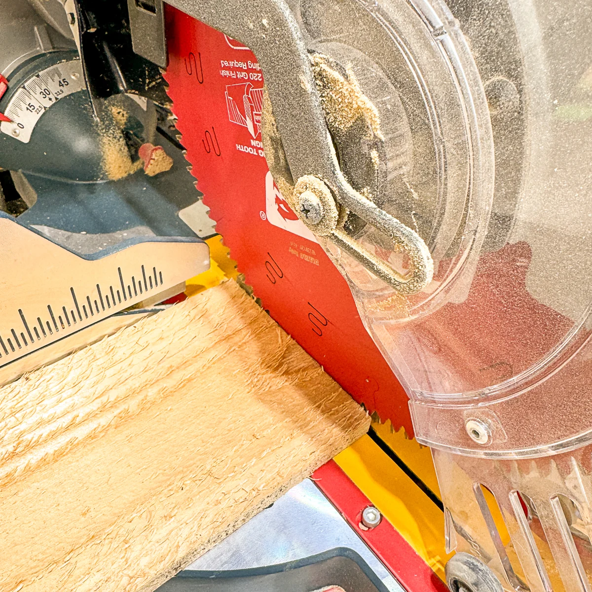 cutting fence panels with a miter saw