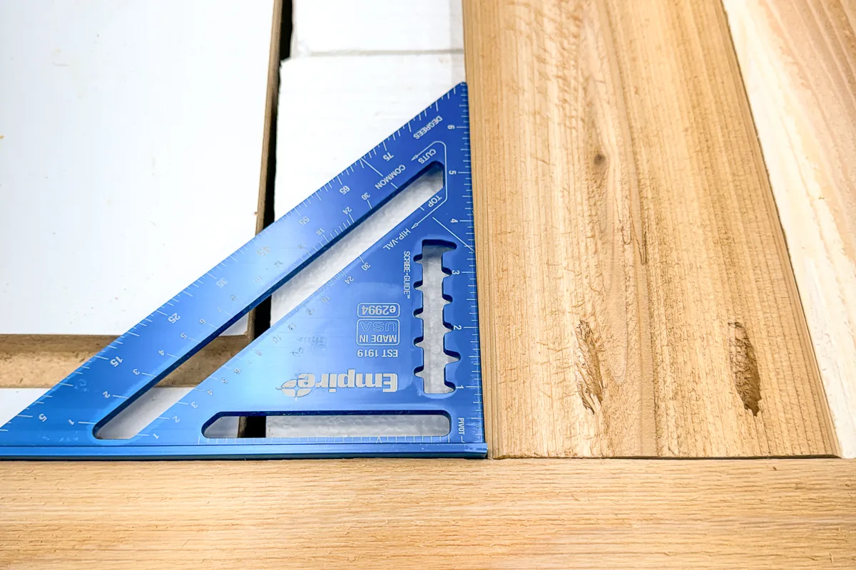 checking slats for square as they are installed