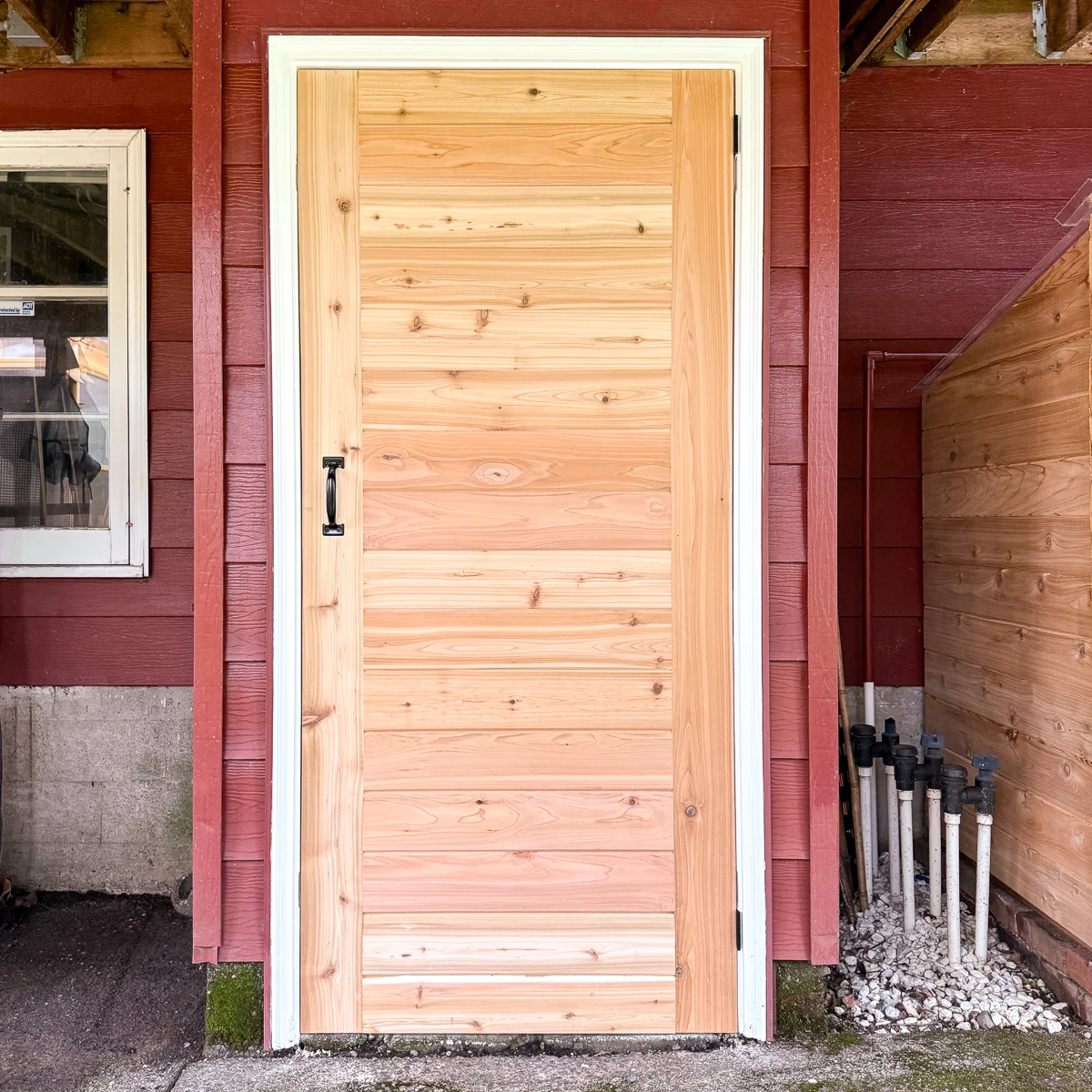 how to build a garden shed door